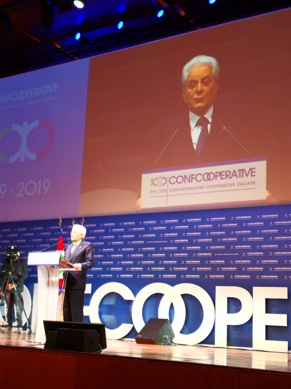 I 100 anni di Confcooperative festeggiati con la partecipazione del Presidente della Repubblica