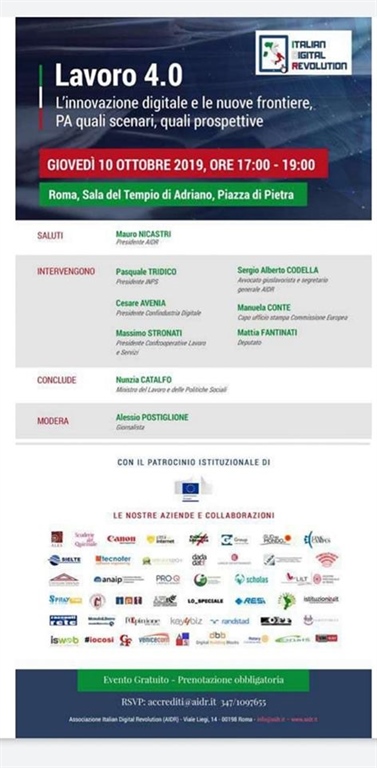 Lavoro 4.0 l’innovazione digitale e le nuove frontiere, PA quali...